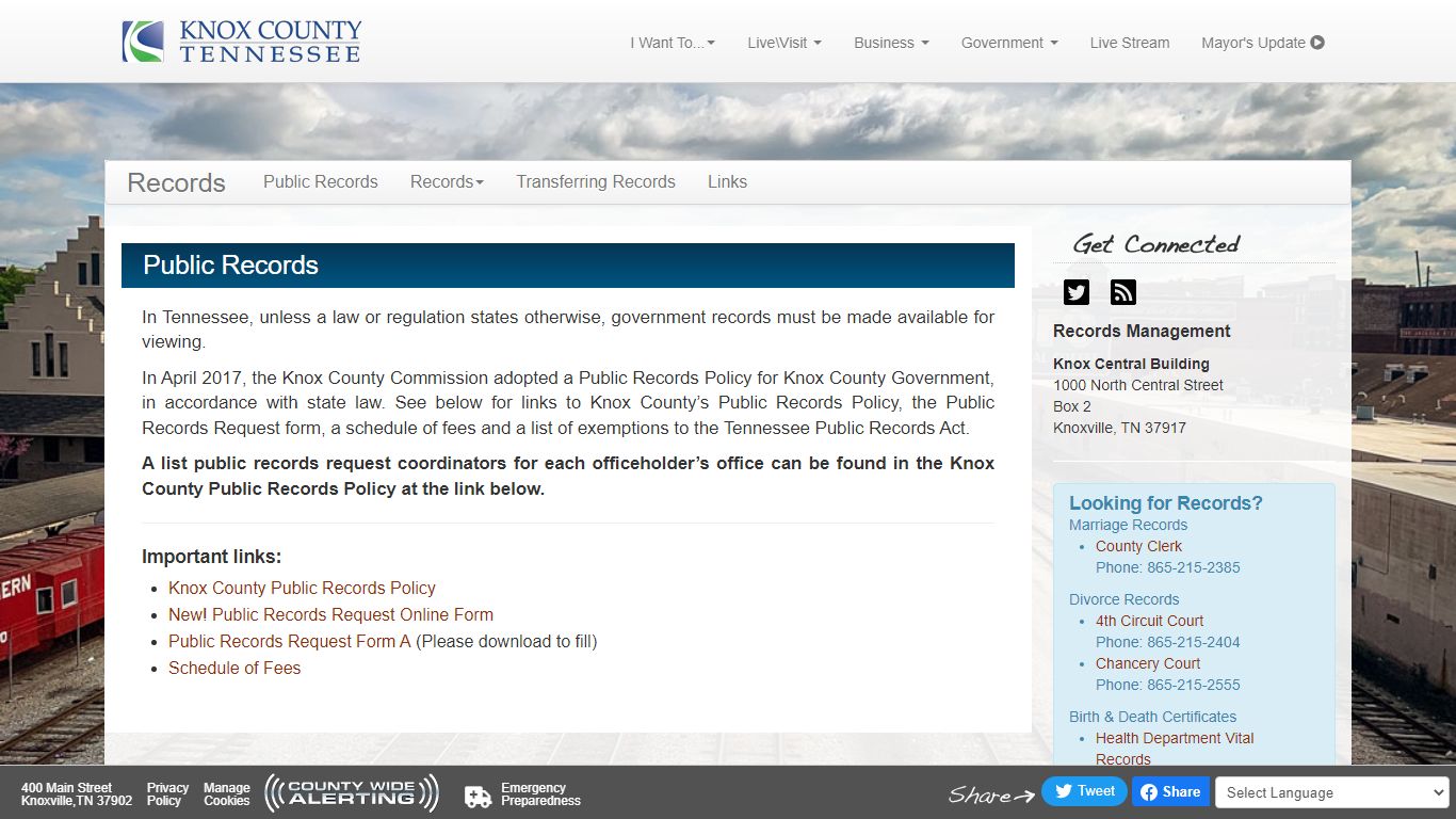 Public Records - Records Management - Knox County Tennessee